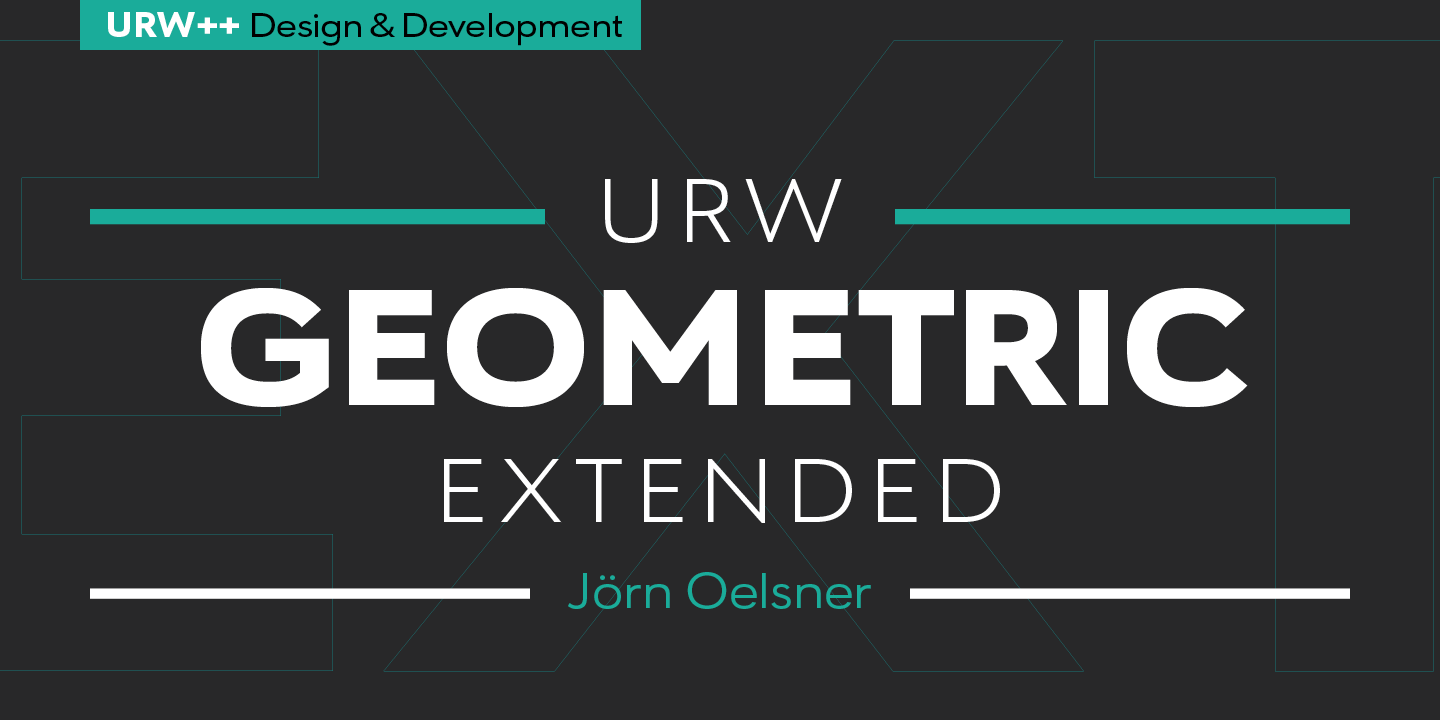 Пример шрифта URW Geometric Extended